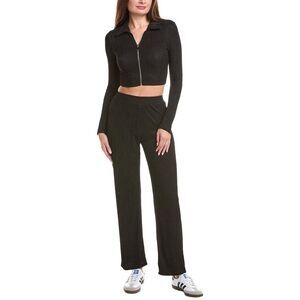 Marion Womens  2Pc Top & Pant Lounge Set, Black